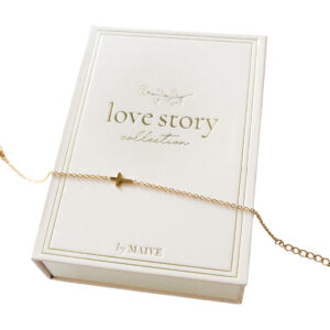 Dainty Sideways Cross Bracelet