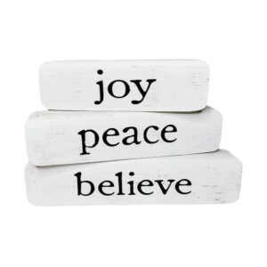 Joy Peace Believe Block Set